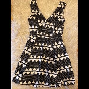 H&M fit and flare tribal print summer dress